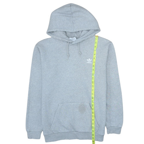 Adidas Men Grey Pullover Hoodie M Regular Fit Fleece Sportswear