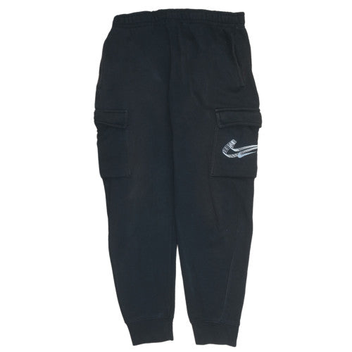Nike Men's Black Fleece Cargo Joggers Size M Elastic Waist