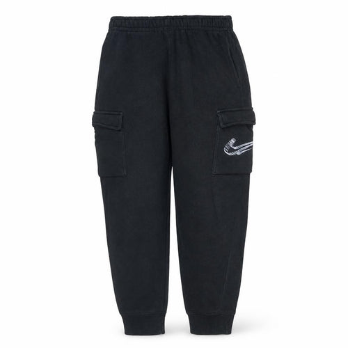 Nike Men's Black Fleece Cargo Joggers Size M Elastic Waist