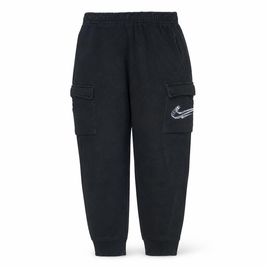 Nike Men's Black Fleece Cargo Joggers Size M Elastic Waist