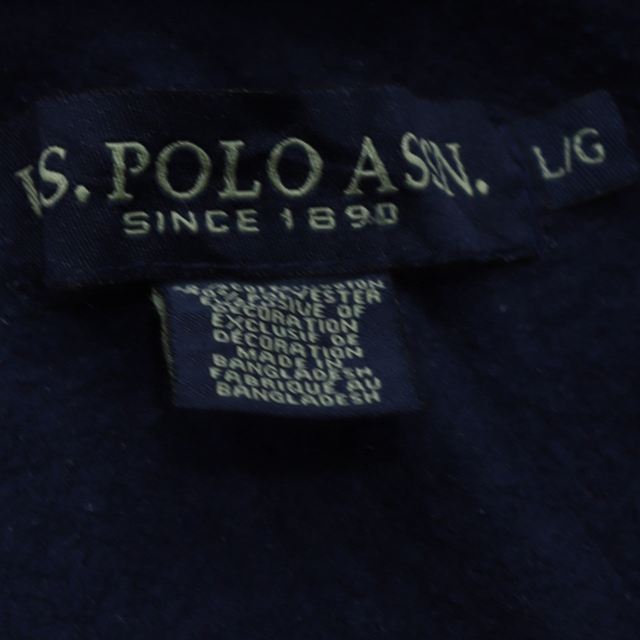 U.S. Polo Assn. Men's Blue Full Zip Hoodie Size L