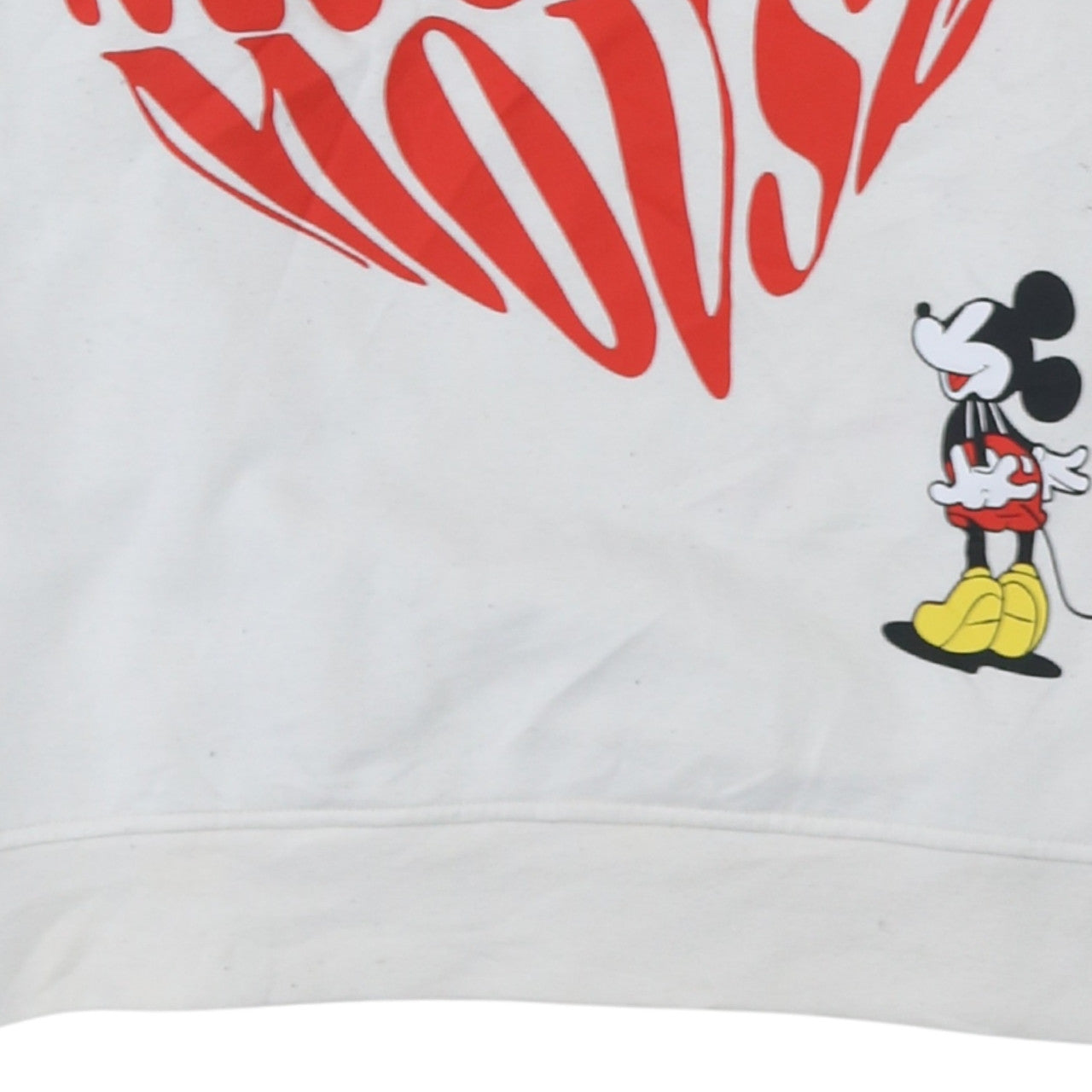 Disney Primark Women White Mickey Mouse Sweatshirt Size 12/14