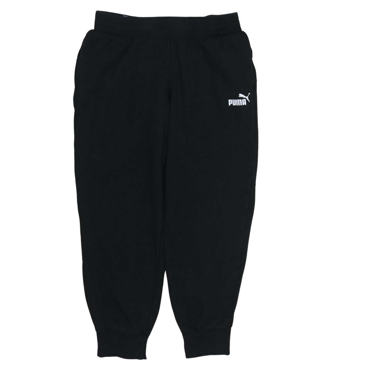 Puma Men's Black Fleece Jogger Sweatpants Medium Regular Fit