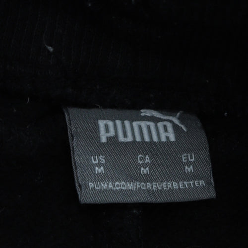 Puma Men's Black Fleece Jogger Sweatpants Medium Regular Fit