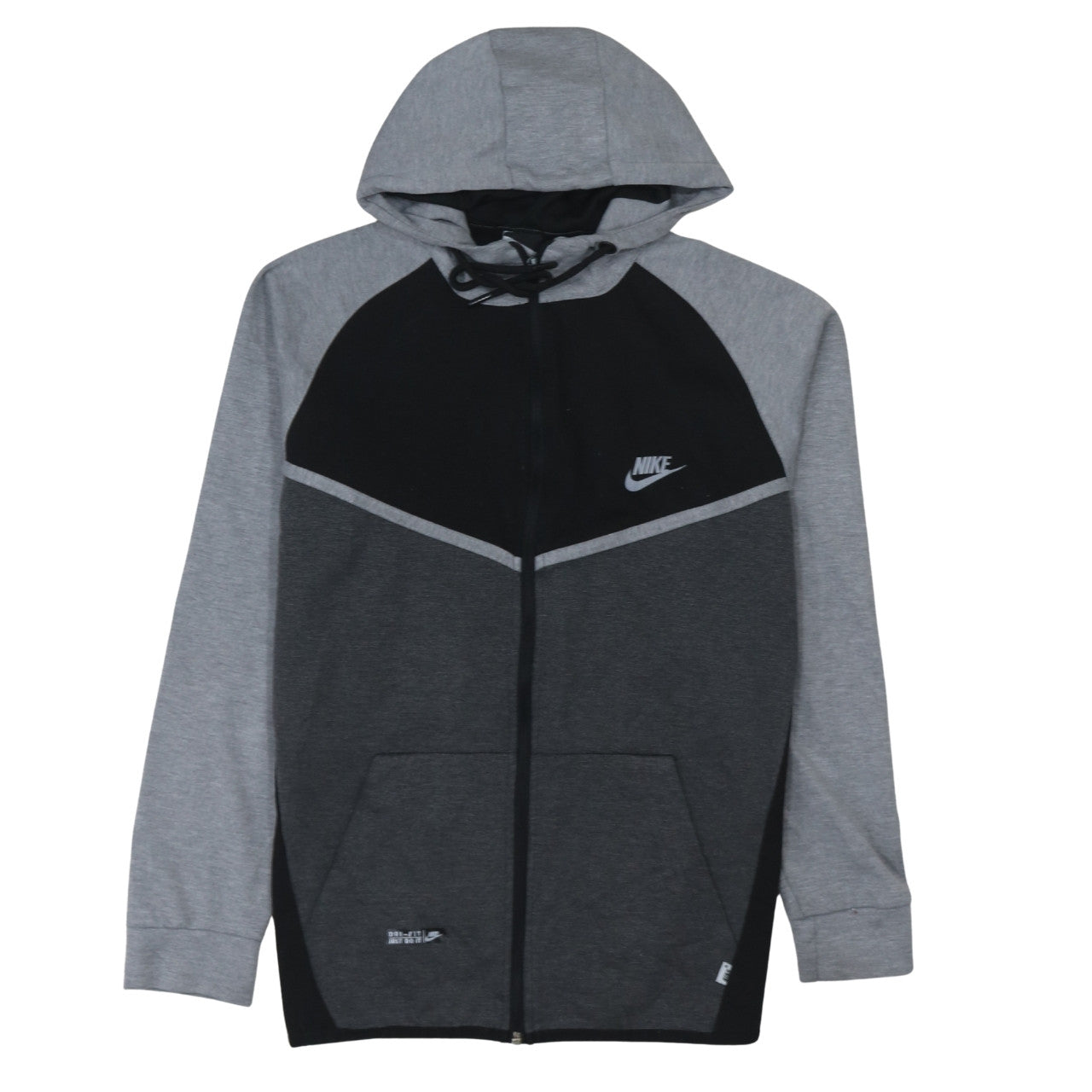 Nike Mens Grey Full Zip Hoodie L Regular Fit Sportswear