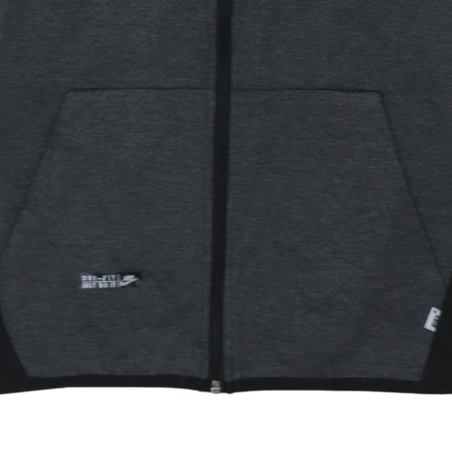 Nike Mens Grey Full Zip Hoodie L Regular Fit Sportswear