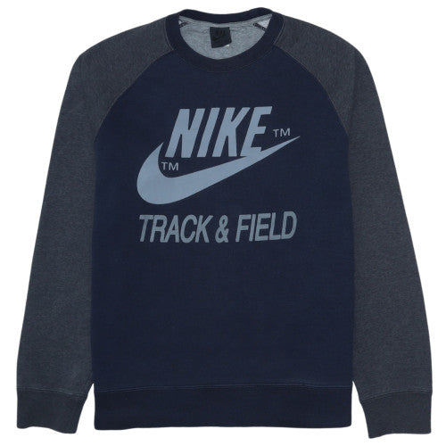 Nike Men's Blue XL Pullover Sweatshirt Track & Field Logo