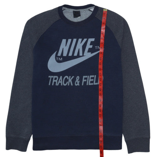 Nike Men's Blue XL Pullover Sweatshirt Track & Field Logo