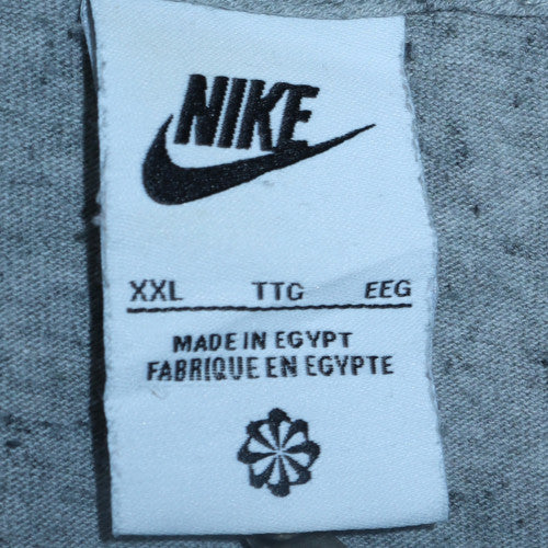 Nike Men's Grey Full Zip Hoodie 2XL Lightweight Hooded Sweatshirt
