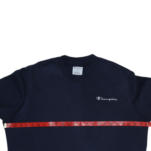 Champion Elite Men's Navy Crew Neck Sweatshirt L Cotton Blend
