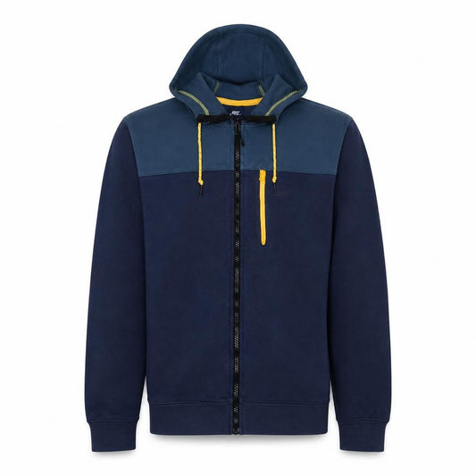 Front view of Nike Men's Blue Full Zip Hoodie L Fleece Sportswear