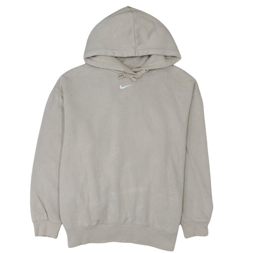 Nike Men's Beige Pullover Hoodie M Regular Fit Fleece Sweatshirt
