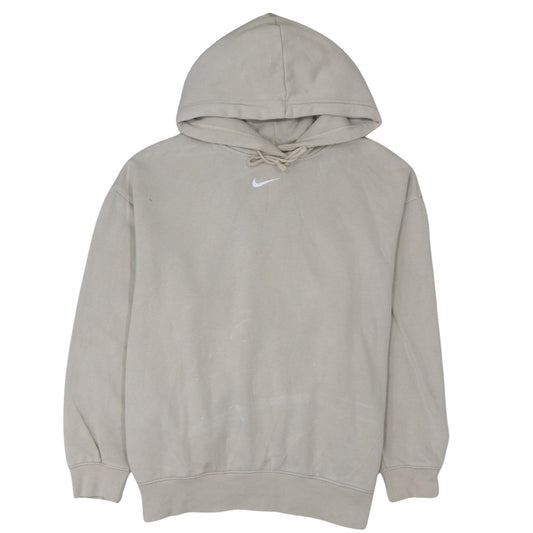 Nike Men's Beige Pullover Hoodie M Regular Fit Fleece Sweatshirt