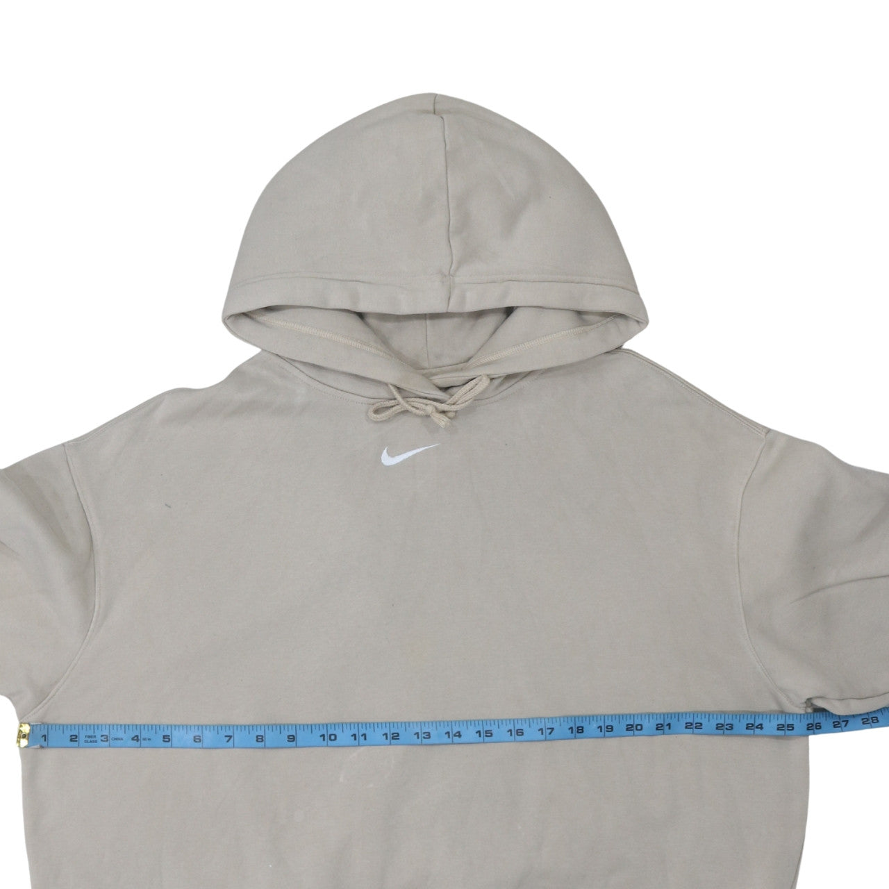 Nike Men's Beige Pullover Hoodie M Regular Fit Fleece Sweatshirt