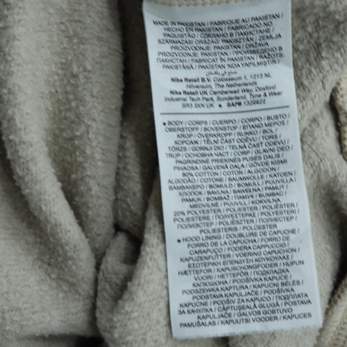Nike Men's Beige Pullover Hoodie M Regular Fit Fleece Sweatshirt