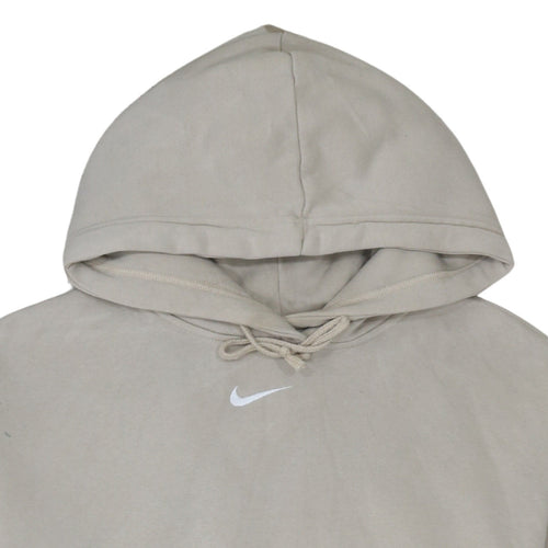 Nike Men's Beige Pullover Hoodie M Regular Fit Fleece Sweatshirt