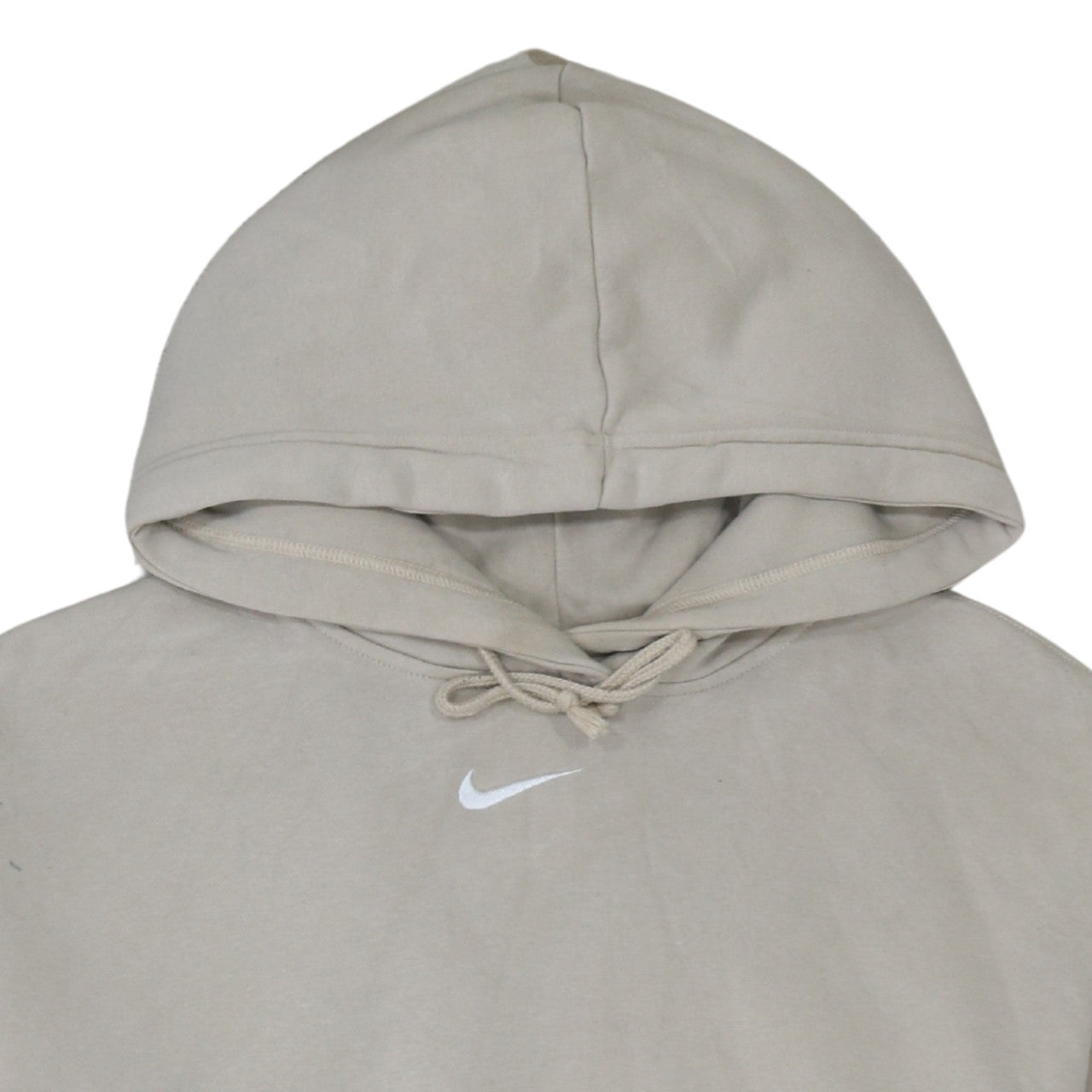 Nike Men's Beige Pullover Hoodie M Regular Fit Fleece Sweatshirt