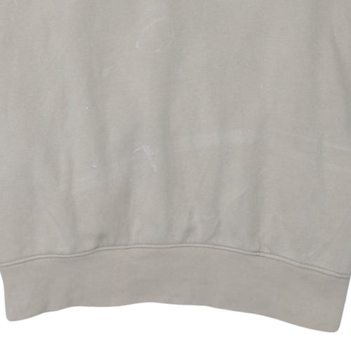 Nike Men's Beige Pullover Hoodie M Regular Fit Fleece Sweatshirt