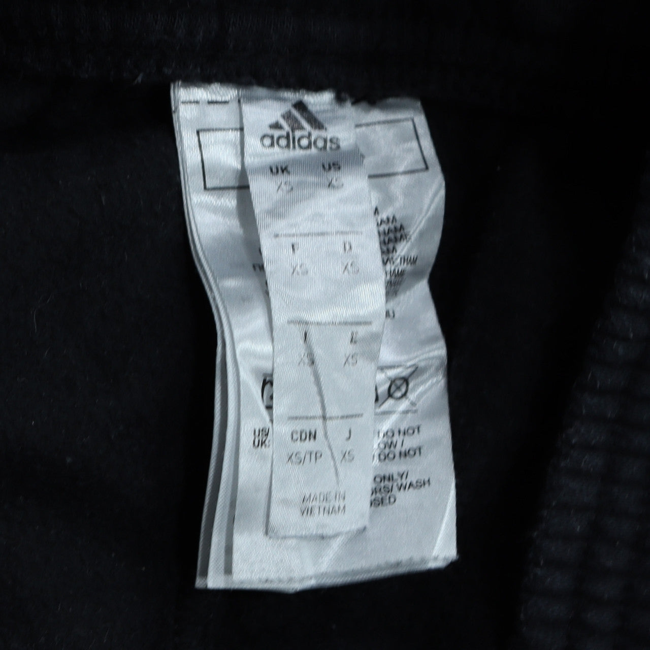 Adidas Womens Black XS Track Pants Elastic Waist Joggers