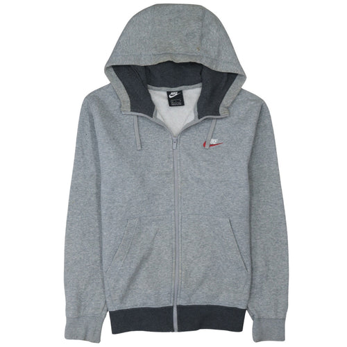 Nike Men’s Grey Full Zip Fleece Hoodie Size S Regular Fit