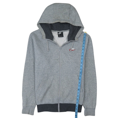 Nike Men’s Grey Full Zip Fleece Hoodie Size S Regular Fit