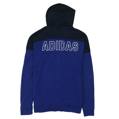 Adidas Men Blue Full Zip Hoodie Size M Sportswear