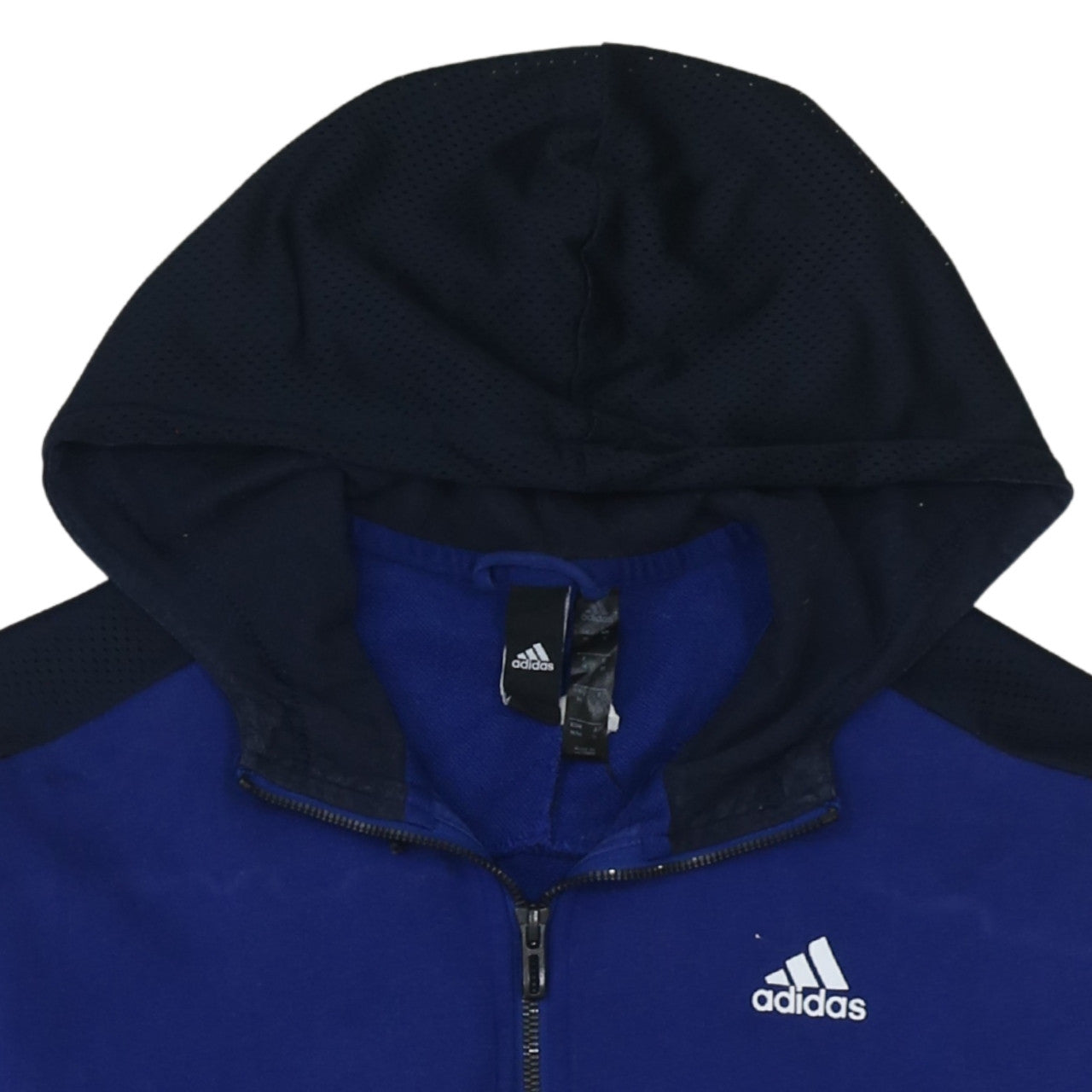 Adidas Men Blue Full Zip Hoodie Size M Sportswear