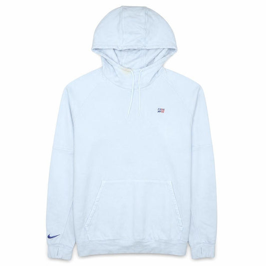 Front view of Nike Men White PSG Pullover Hoodie Large Cotton Fleece Casual