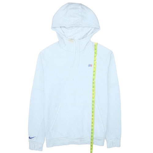 Nike Men White PSG Pullover Hoodie Large Cotton Fleece Casual