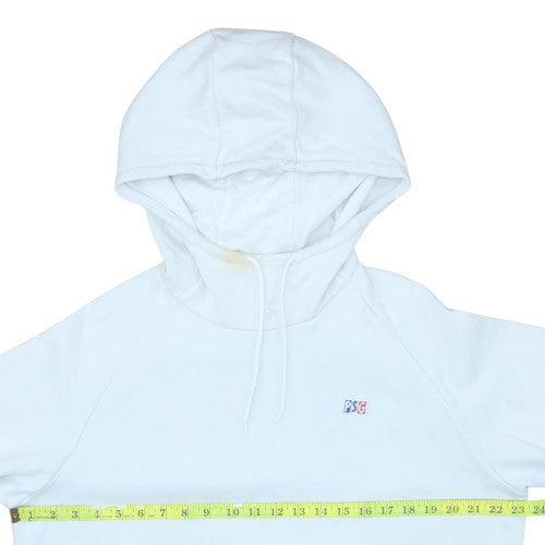 Nike Men White PSG Pullover Hoodie Large Cotton Fleece Casual