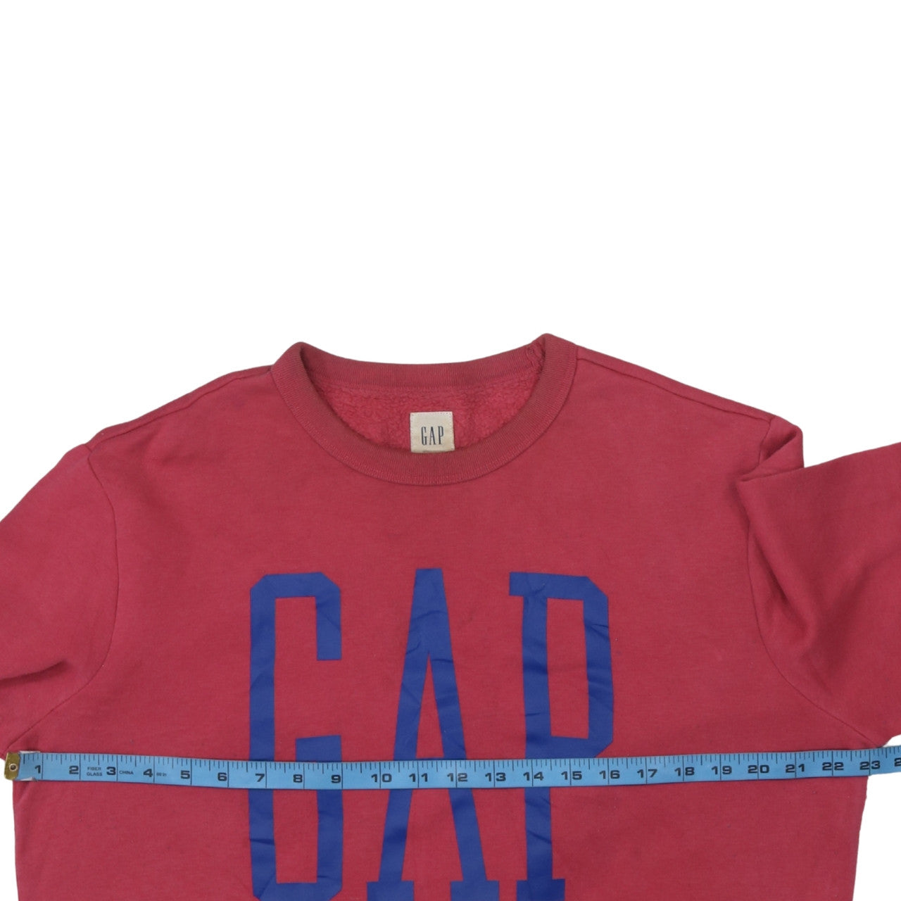 GAP Women Red Logo Crew Neck Pullover Sweatshirt M