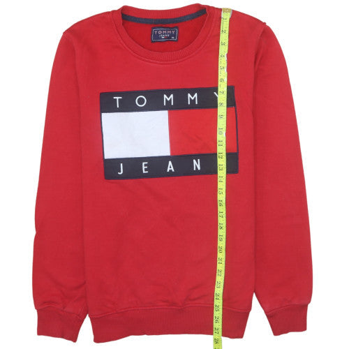 Tommy Hilfiger Mens Red XL Logo Pullover Crew Neck Sweatshirt