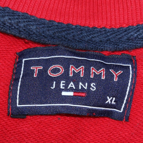 Tommy Hilfiger Mens Red XL Logo Pullover Crew Neck Sweatshirt