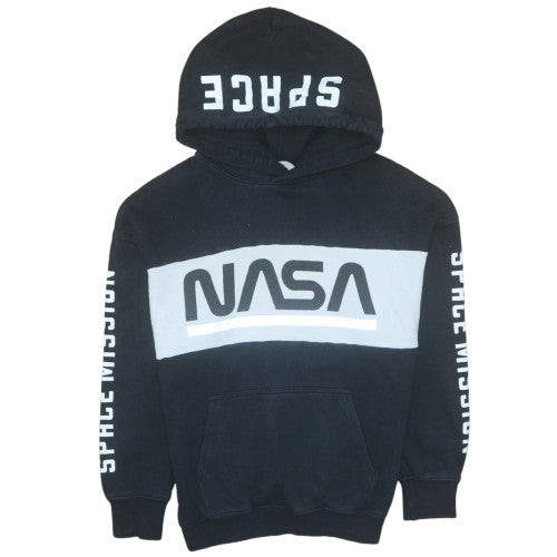 H&M Teens Black NASA Space Mission Pullover Hoodie 10-12Y
