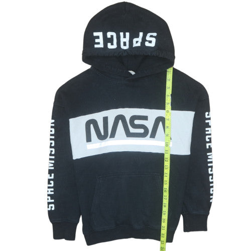 H&M Teens Black NASA Space Mission Pullover Hoodie 10-12Y