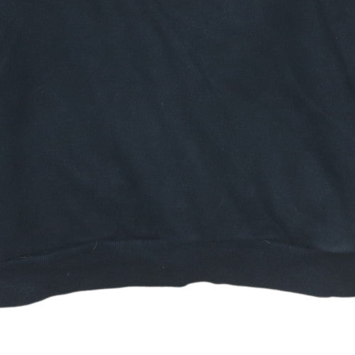 Napapijri Men's Black Pullover Hoodie M Long Sleeve Fleece Logo