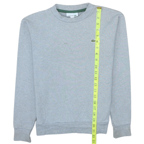 Lacoste Mens Grey XS Crew Neck Cotton Sweatshirt