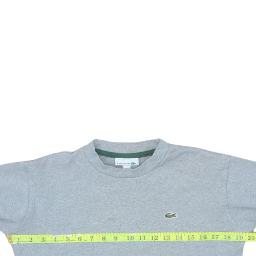 Lacoste Mens Grey XS Crew Neck Cotton Sweatshirt