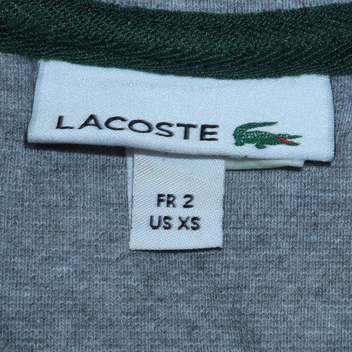 Lacoste Mens Grey XS Crew Neck Cotton Sweatshirt