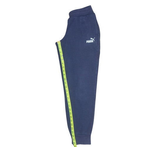 Puma Mens Blue Sweatpants Jogger Trousers Size S Cotton Blend