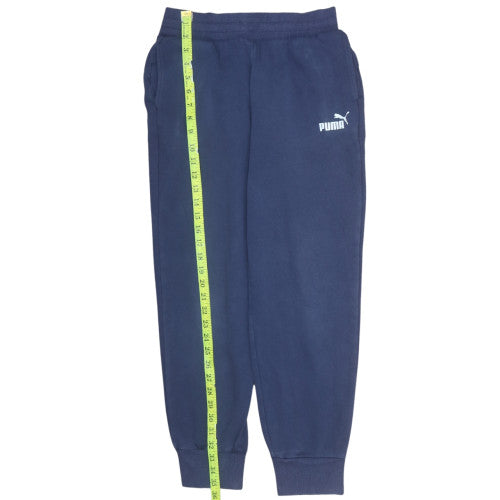 Puma Mens Blue Sweatpants Jogger Trousers Size S Cotton Blend