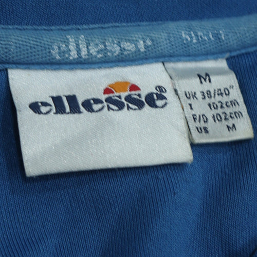 Ellesse Mens Blue Track Jacket M Full Zip Retro Sportswear