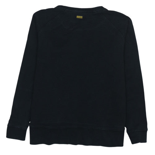 Barbour International Womens Black Cotton Crew Neck Sweatshirt UK 14