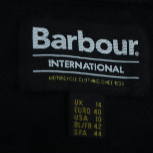 Barbour International Womens Black Cotton Crew Neck Sweatshirt UK 14