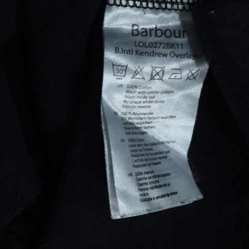 Barbour International Womens Black Cotton Crew Neck Sweatshirt UK 14