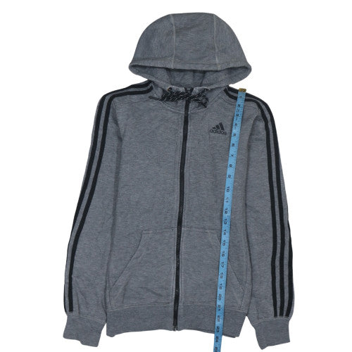 Adidas Men’s Grey Full Zip Hoodie XS Climalite Sports Essential