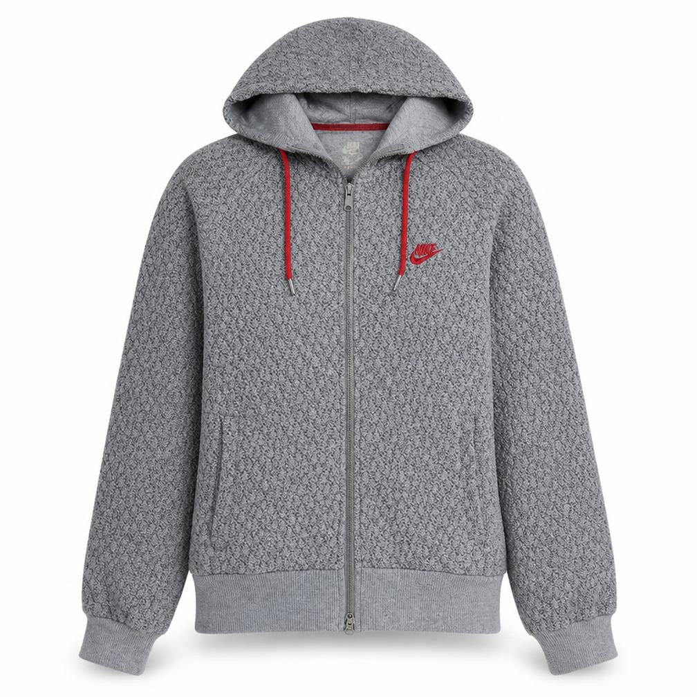 Nike Women Grey Full Zip Hoodie Sweatshirt XL Lined Hooded Casual