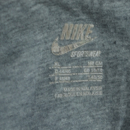 Nike Women Grey Full Zip Hoodie Sweatshirt XL Lined Hooded Casual