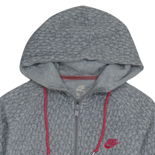 Nike Women Grey Full Zip Hoodie Sweatshirt XL Lined Hooded Casual