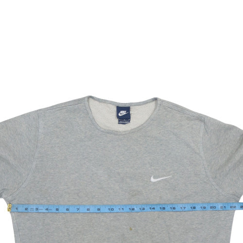 Nike Men's Grey Crew Neck Regular Fit Sweatshirt Size L